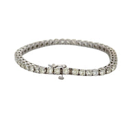 6.60 CTW Diamond Tennis Bracelet in White Gold