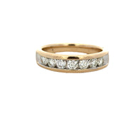 Channel Set Diamond Band in Yellow Gold