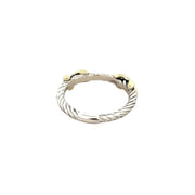 Sterling Silver and Yellow Gold Double "X" Band by David Yurman