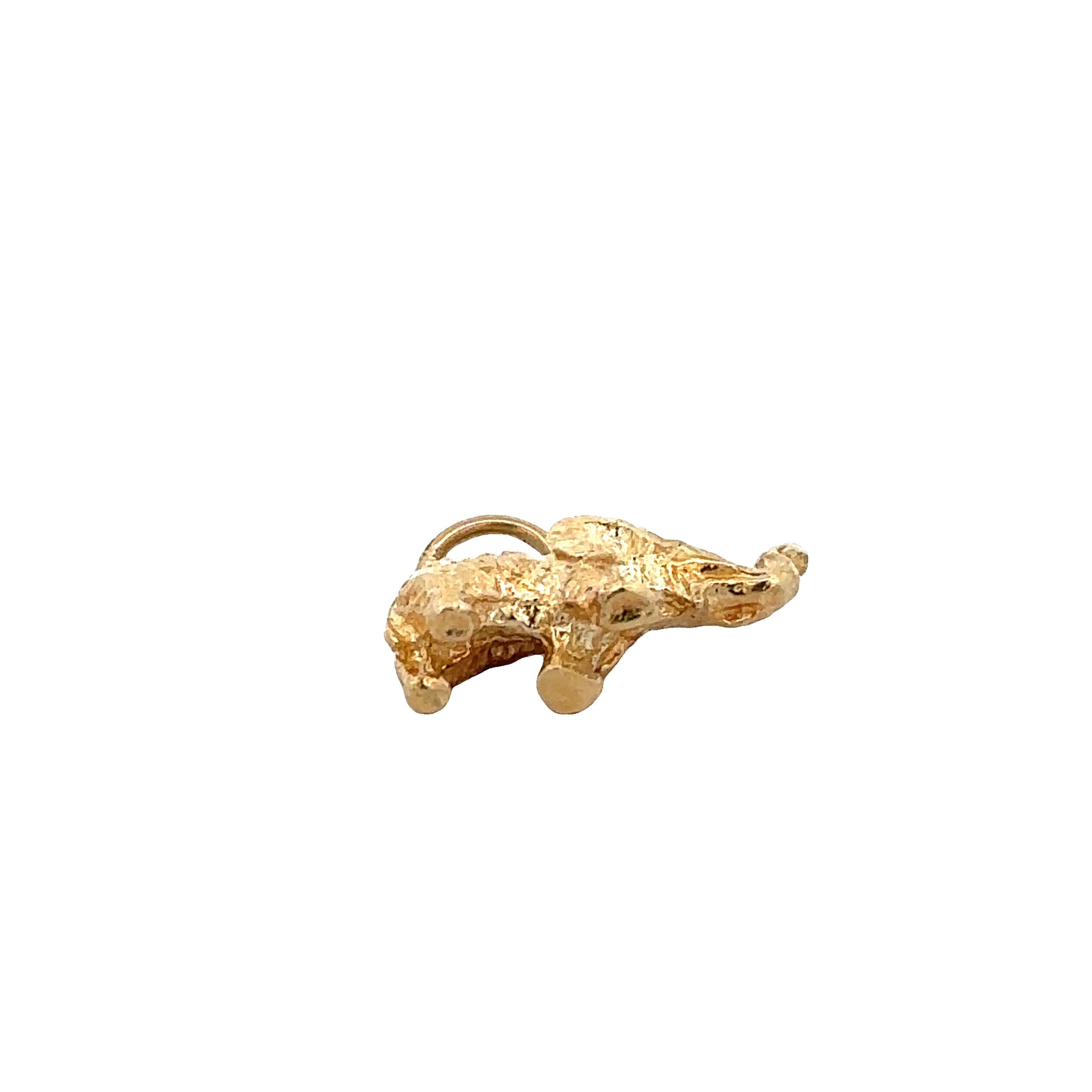 Vintage Elephant Charm in Yellow Gold