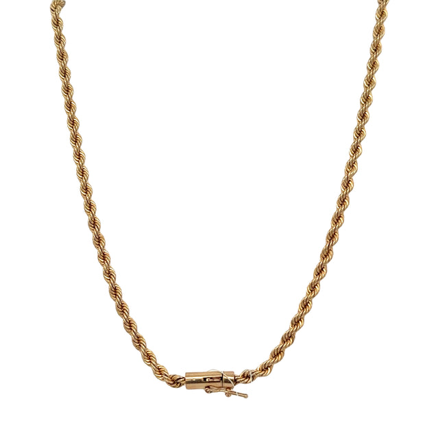 24" Rope Chain in Yellow Gold