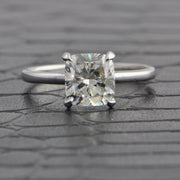 GIA 2.0  ct. Cushion Cut Diamond Engagement Ring in White Gold