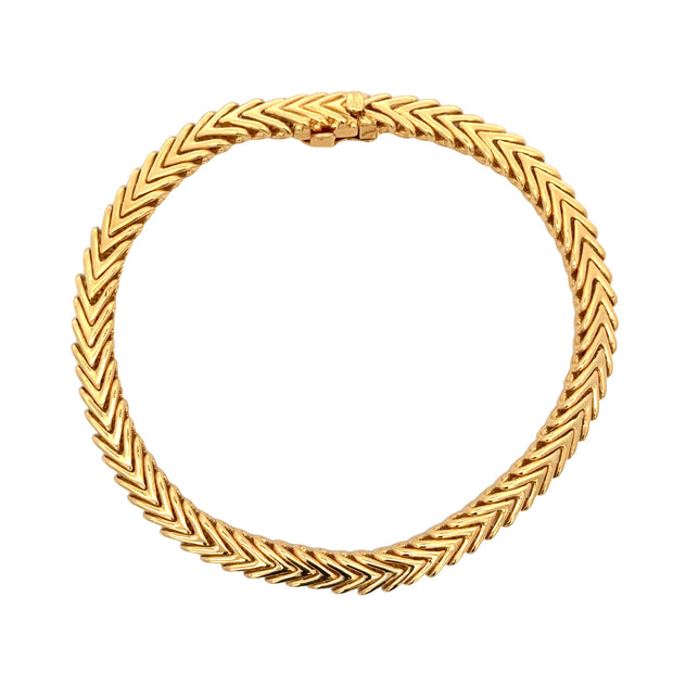 Chevron Link Bracelet in 18k Yellow Gold
