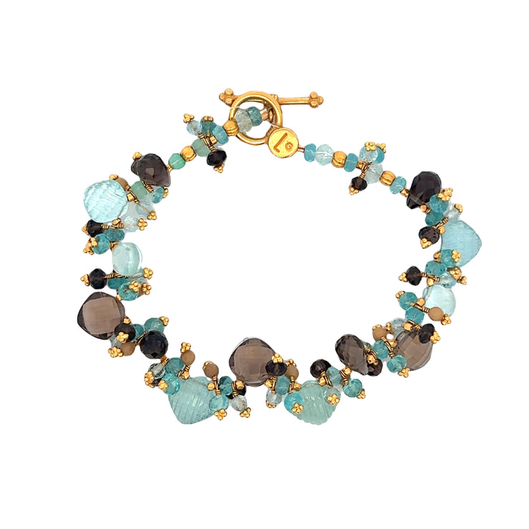 Multigem Bracelet in 22k Yellow Gold