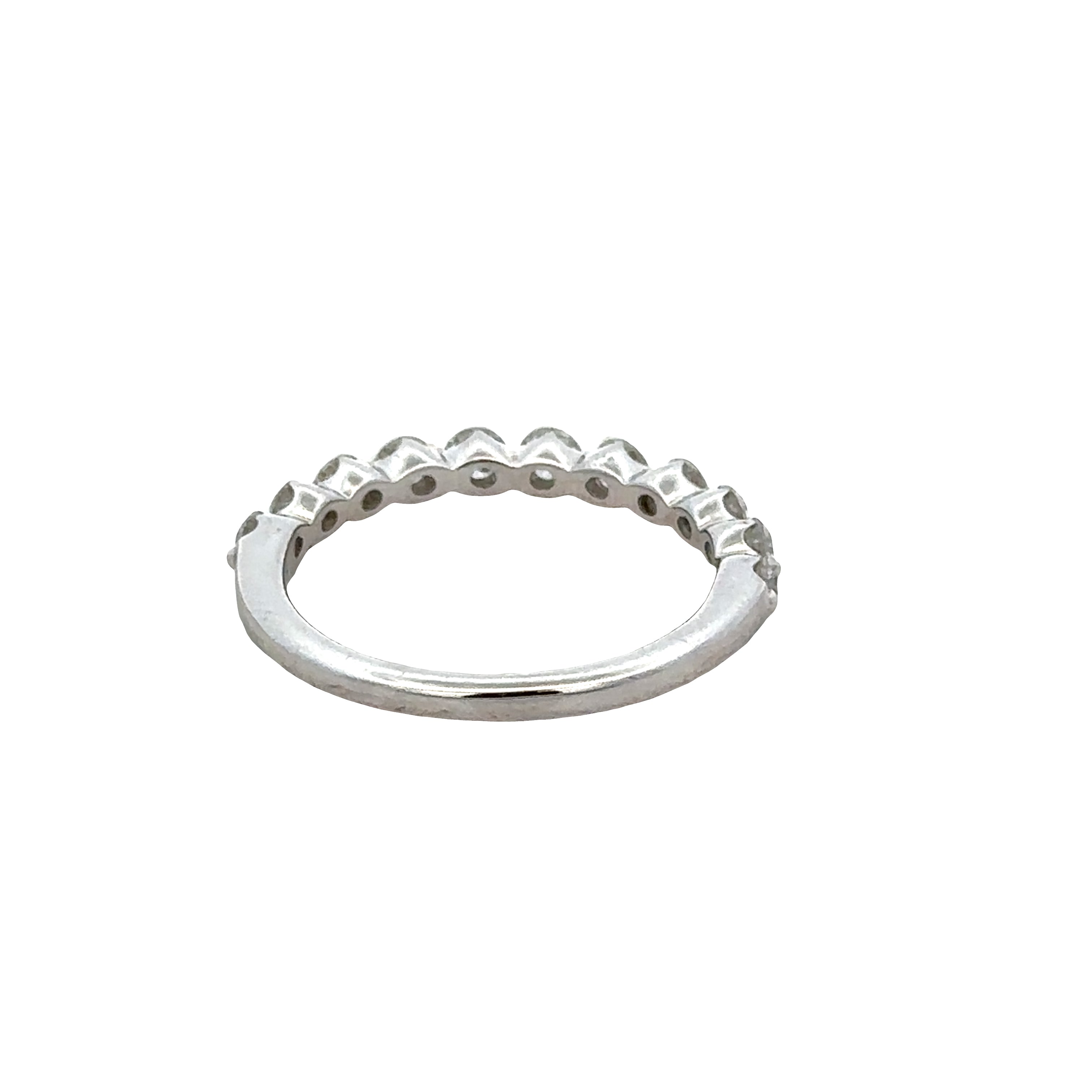 14k White Gold 0.75 Carat Diamond Wedding Band