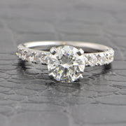 GIA 1.61 ct. Round Brilliant Cut Diamond Engagement Ring in White Gold
