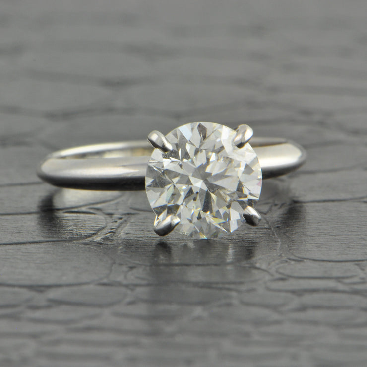 GIA 2.0 ct. F-SI1 Round Brilliant Cut Diamond Engagement Ring