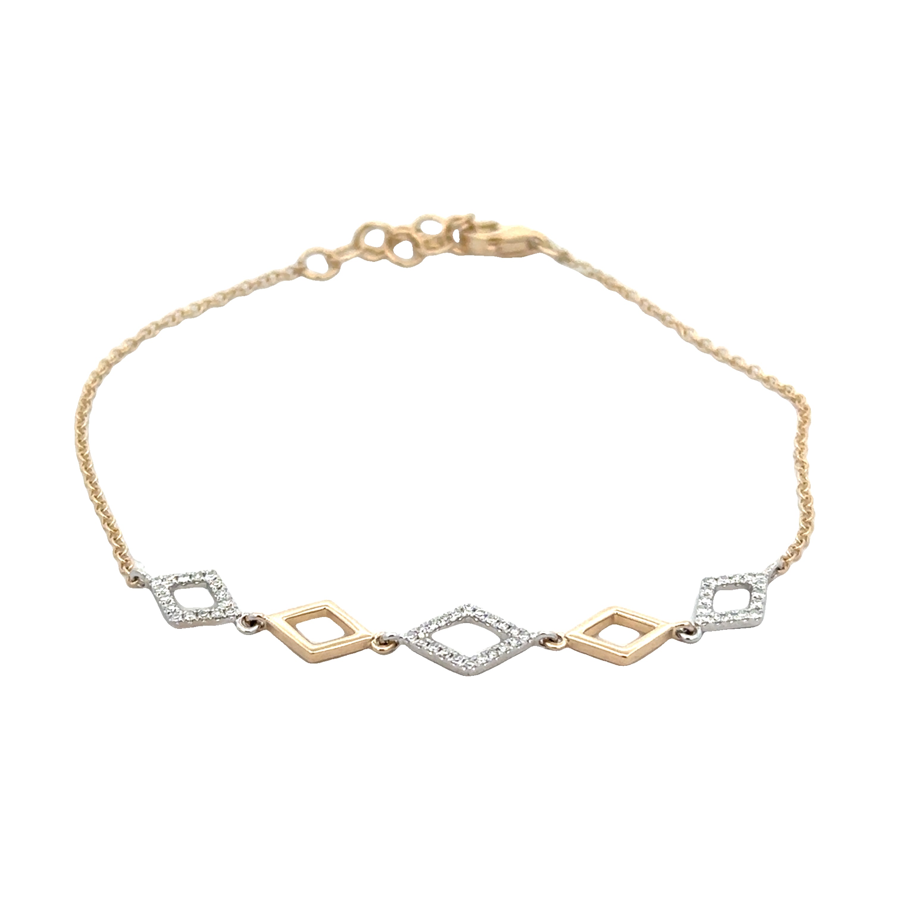 Two Two Diamond Bracelet in 14k Gold