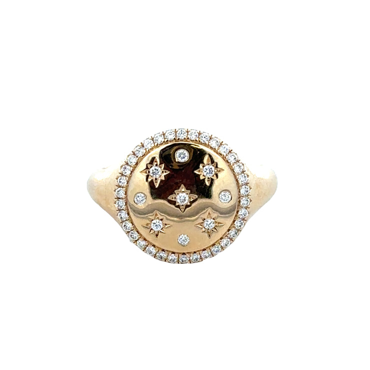 Celestial Diamond Ring in Yellow Gold