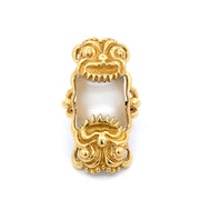 Frosted Crystal Ring in 18k Yellow Gold