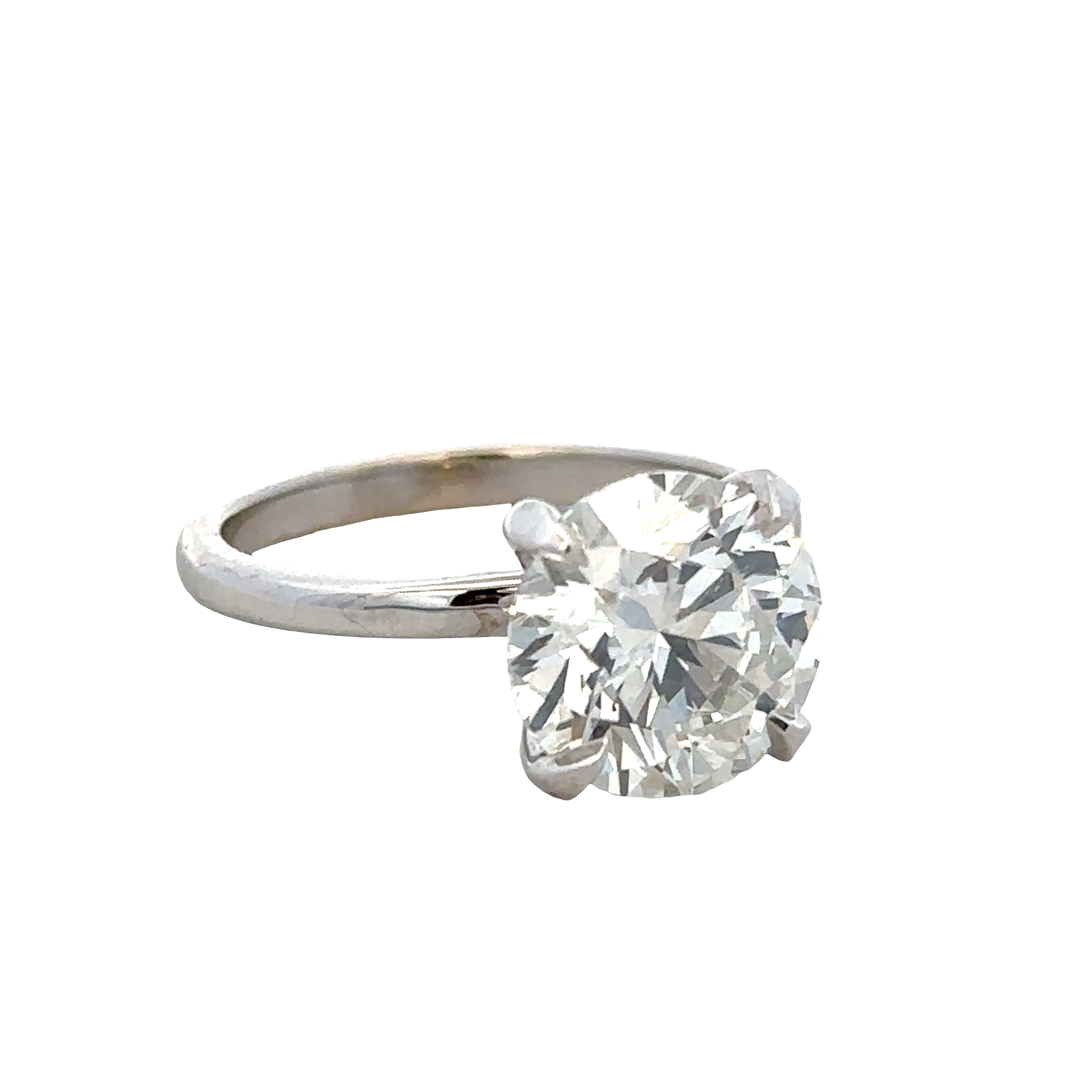 14k White Gold 4.01ct GIA Diamond Engagement Ring – Size 7