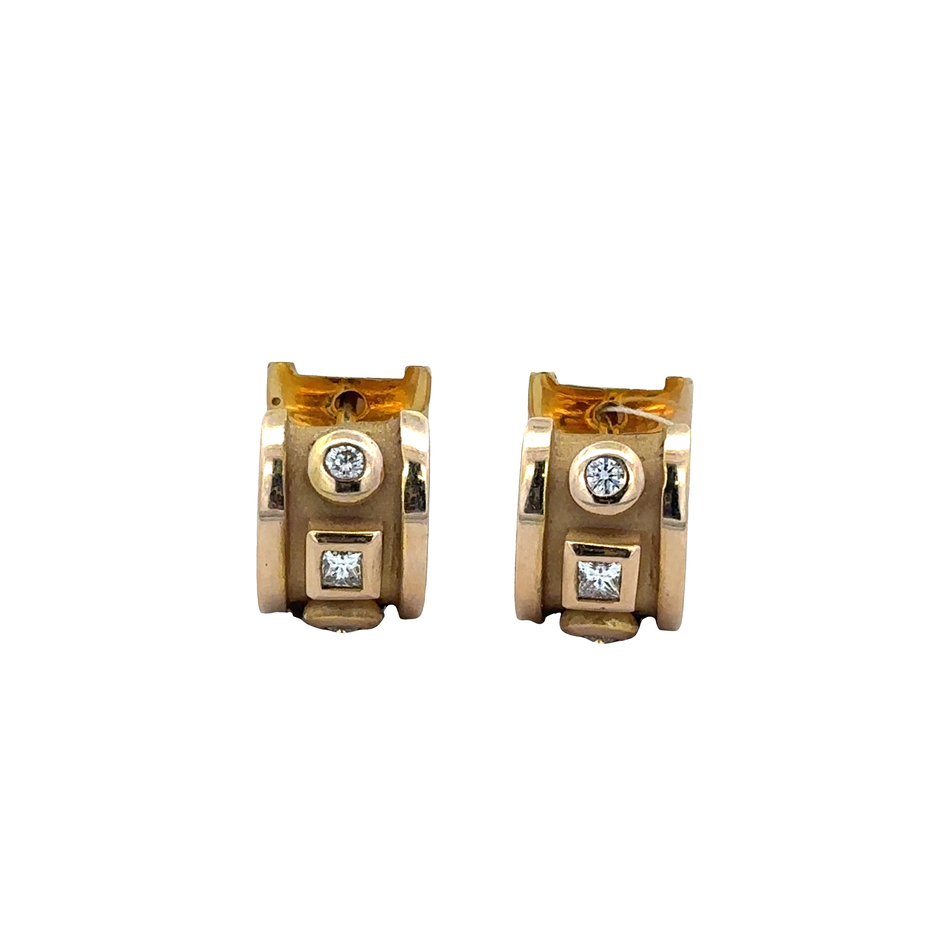 14k Yellow Gold Diamond Hoop Earrings – 0.22 CTW