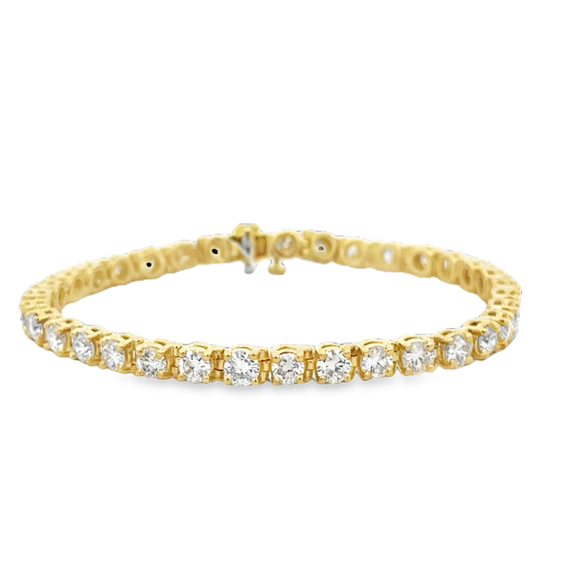 7.0 CTW Diamond Tennis Bracelet in 18k Yellow Gold