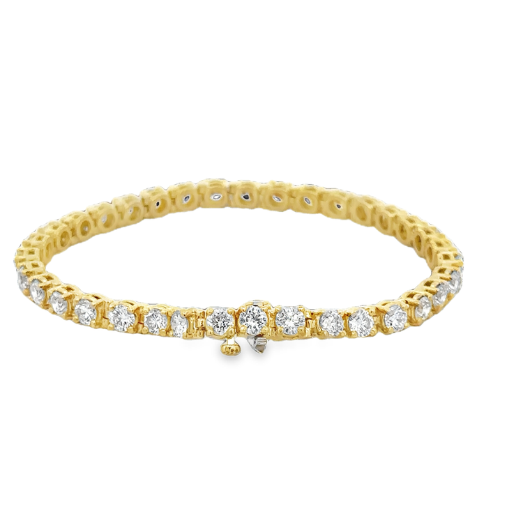 7.0 CTW Diamond Tennis Bracelet in 18k Yellow Gold