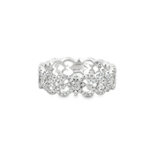 Openwork Diamond Band in 18k White Gold