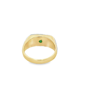 Vintage Bezel Set Jade Ring in Yellow Gold