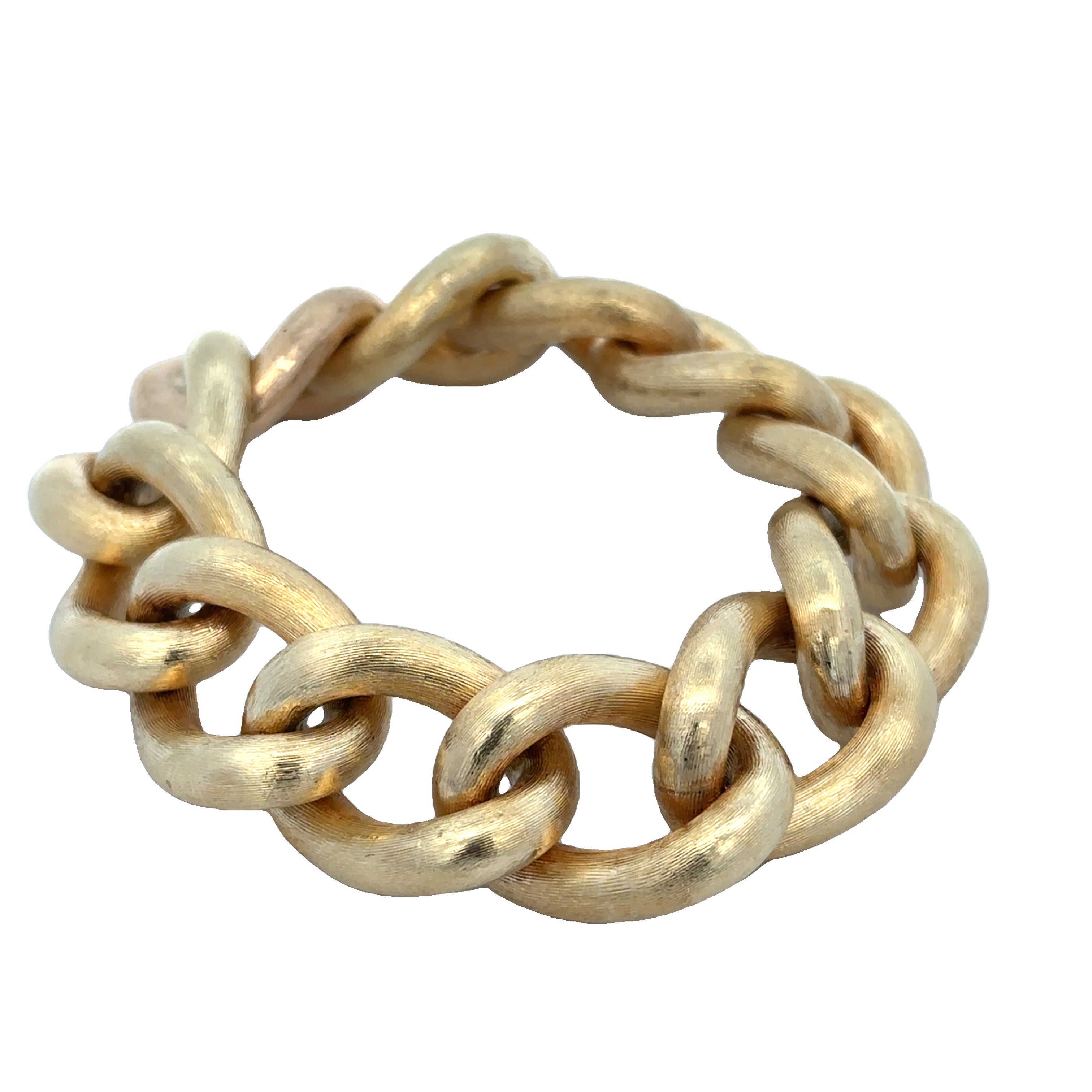 Statement Curb Link Bracelet with Florentine Finish