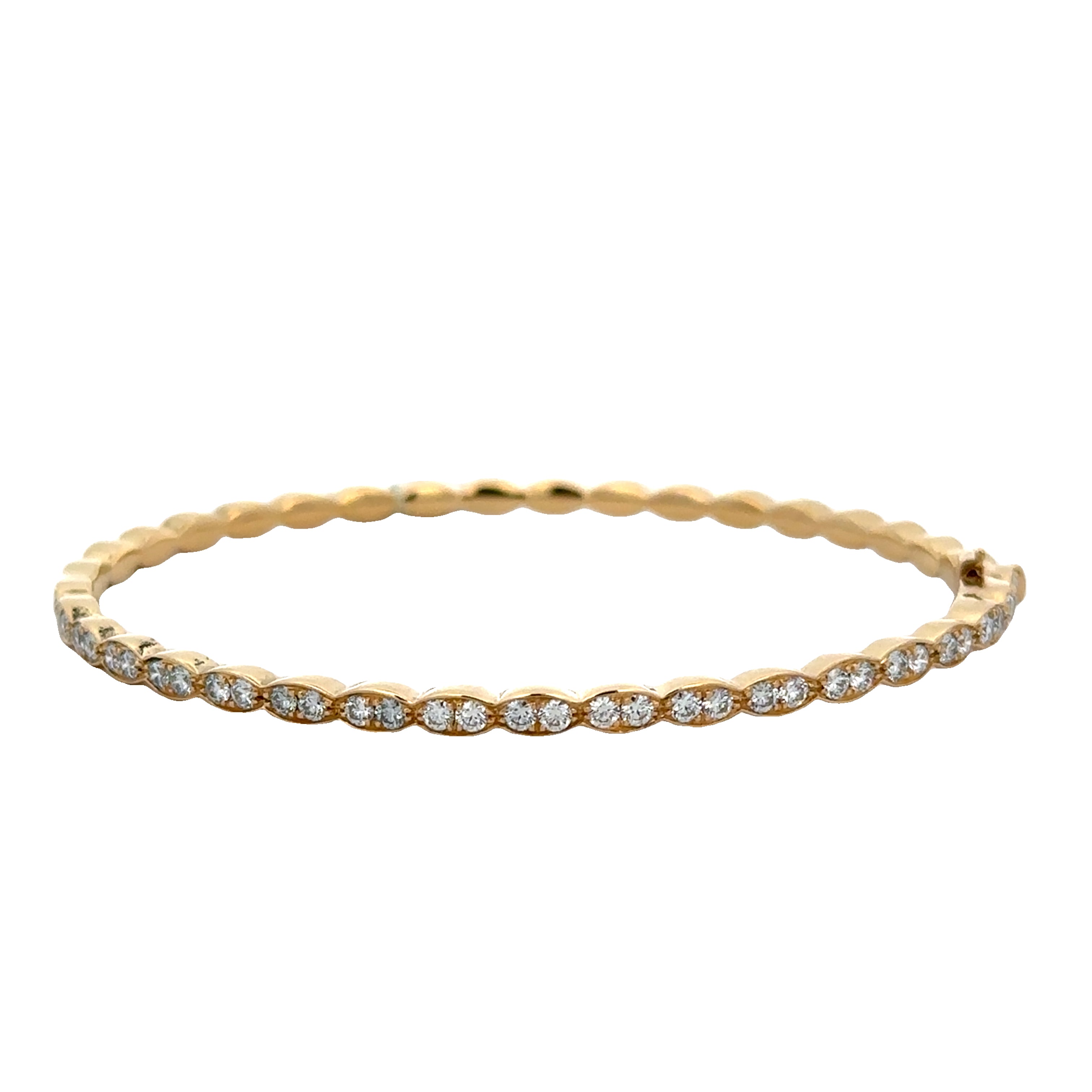 Diamond Bangle Bracelet in 18k Yellow Gold