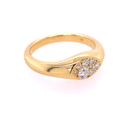 Cluster Diamond Ring in 18k Yellow Gold