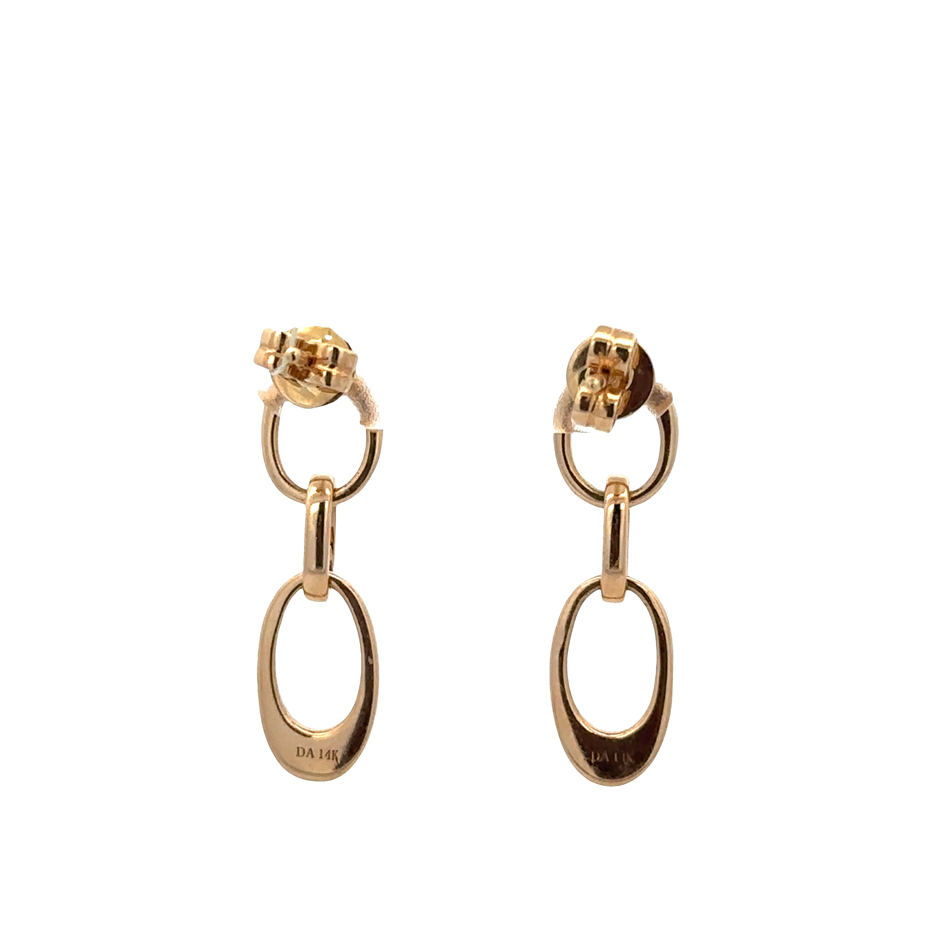 14k Yellow Gold Diamond Dangle Earrings – 0.22 CTW