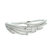 Hearts On Fire Diamond Vela Bangle Bracelet in 18k White Gold