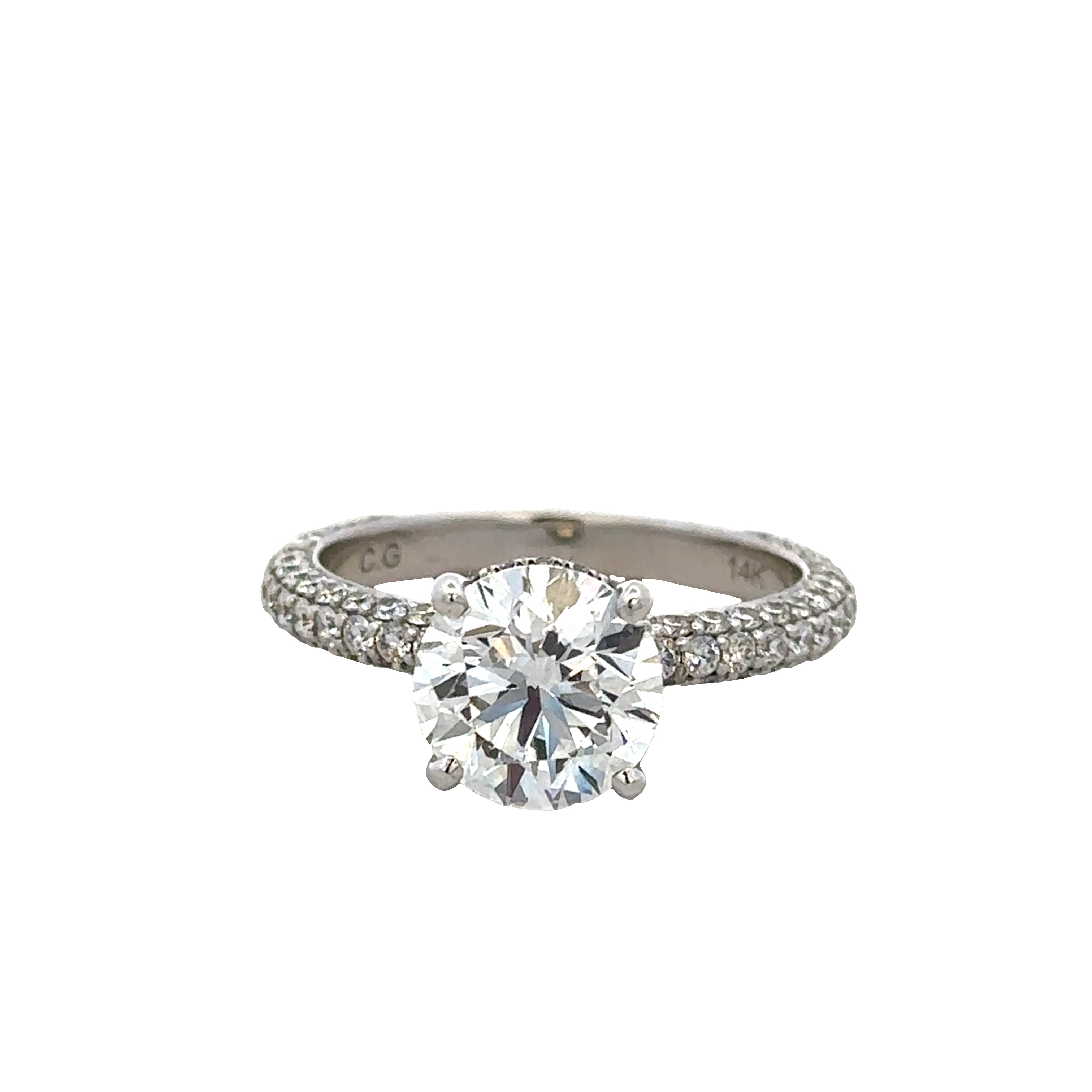 14k White Gold 2.01ct GIA Diamond Engagement Ring – Size 6