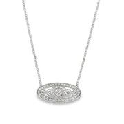 Art Deco Inspired Diamond Necklace in 18k White Gold