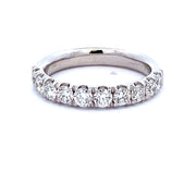 1.0 CTW Diamond Wedding Band in White Gold