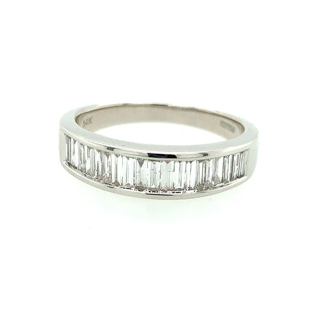 Baguette Cut Diamond Band in White Gold