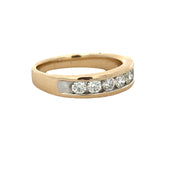 Channel Set Diamond Band in Yellow Gold