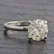 GIA 3.45 ct. N-SI1 Old European Cut Diamond Engagement Ring