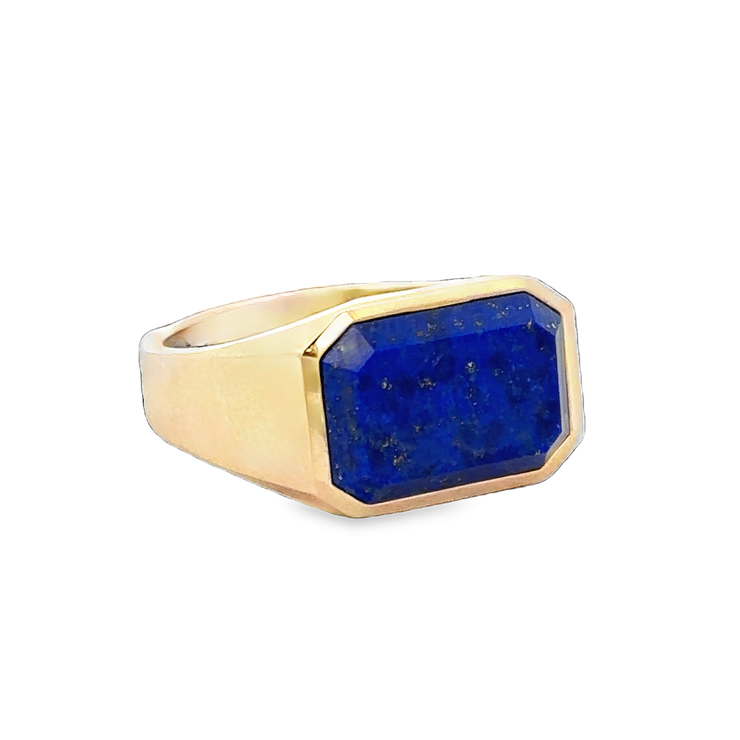 Lapis Ring in Yellow Gold