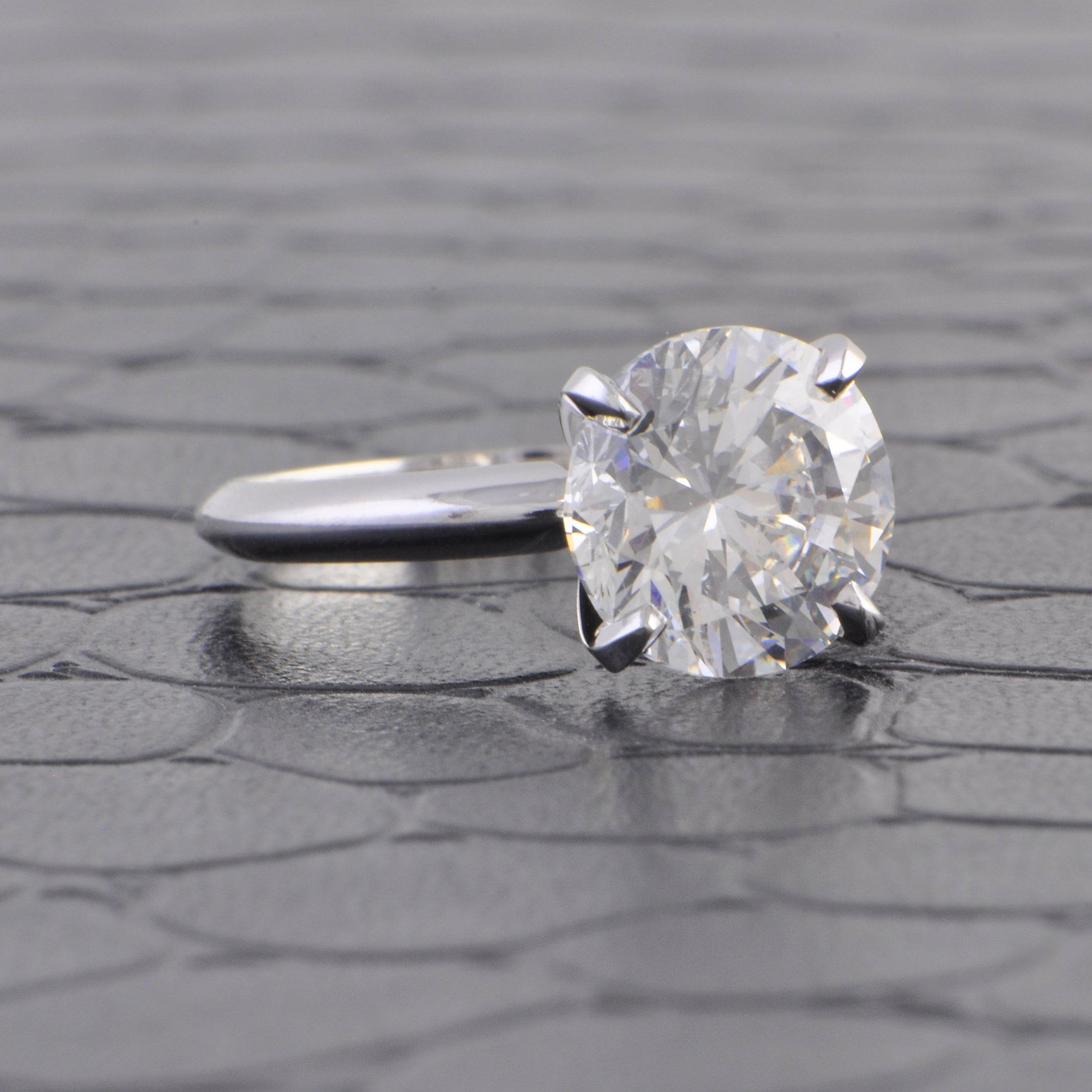 GIA 3.02 ct. E-SI2 Diamond Solitaire Engagement Ring in White Gold
