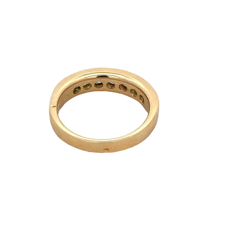 Channel Set Diamond Band in Yellow Gold