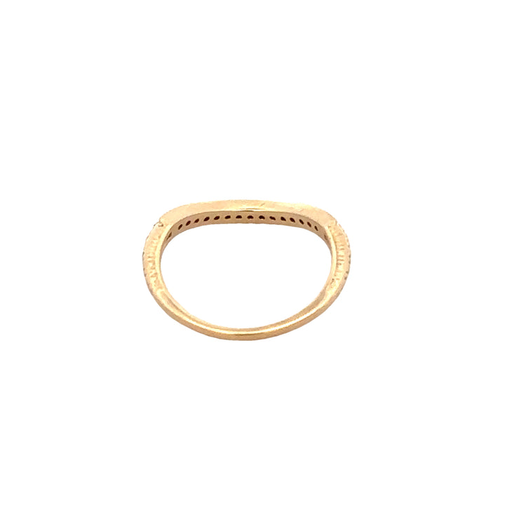 Curved Diamond Band in Yellow Gold