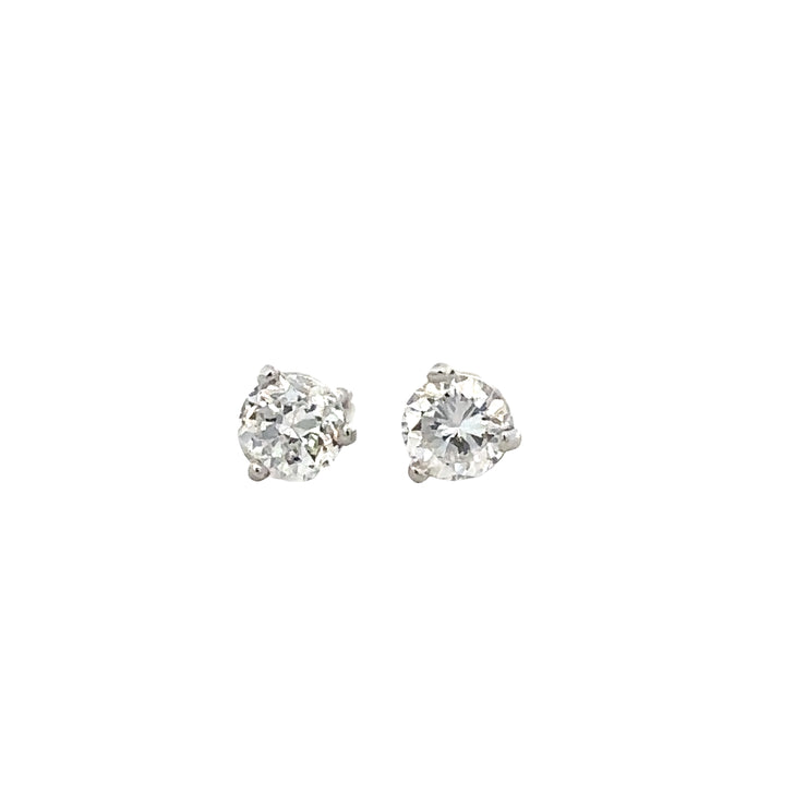 .50 CTW Diamond Stud Earrings in White Gold