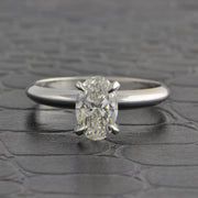 1.04 ct. Oval Cut Diamond Engagement Ring in White Gold