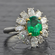 Albert Pujol Emerald and Diamond Ring