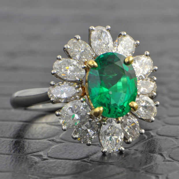 Albert Pujol Emerald and Diamond Ring