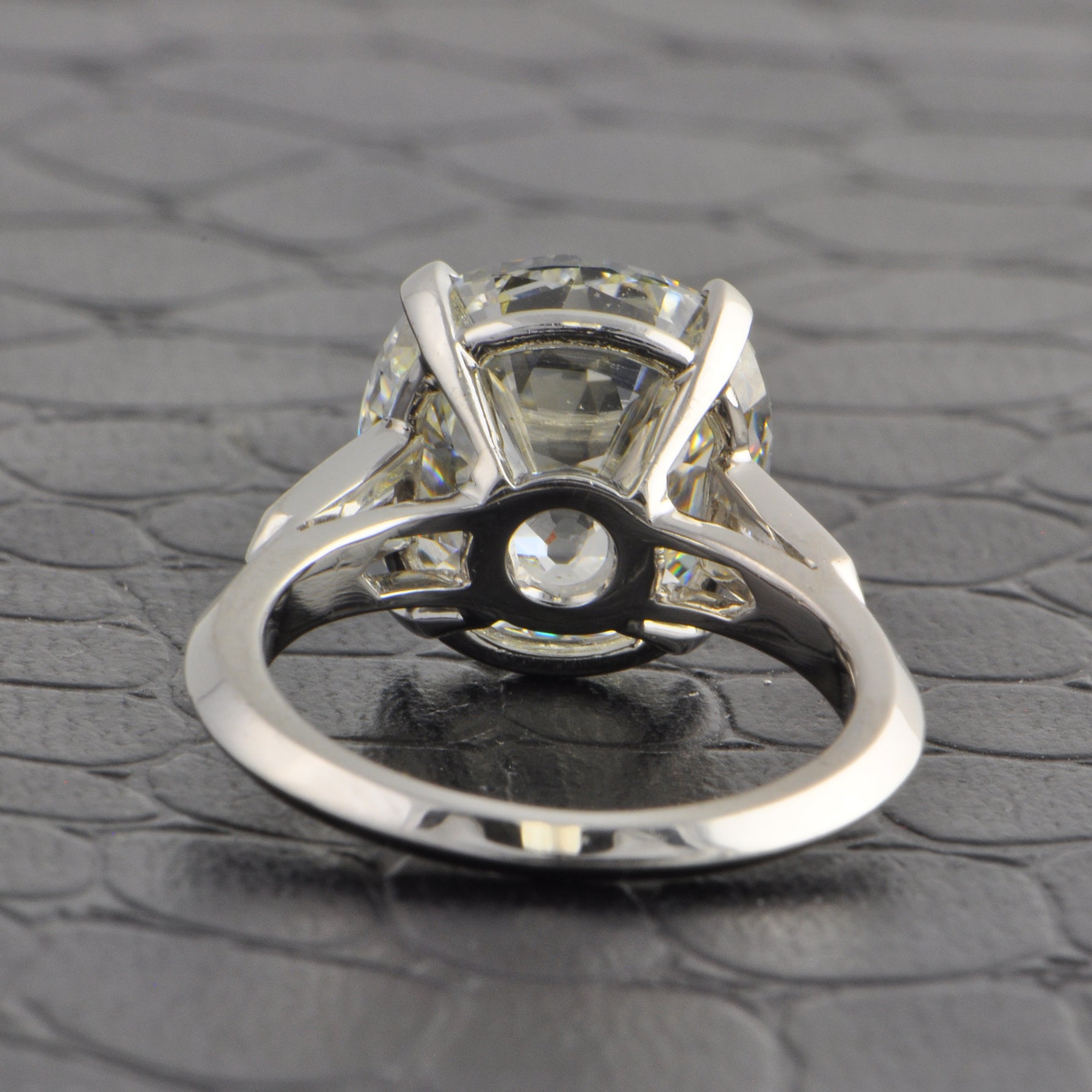 Stunning Vintage 8.31 ct. J-VS1 Antique Cushion Cut Diamond Engagement Ring in Platinum
