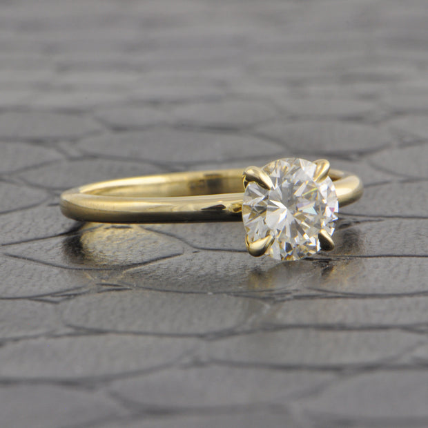 GIA 1.03 ct. F-VS2 Round Brilliant Cut Diamond Engagement Ring