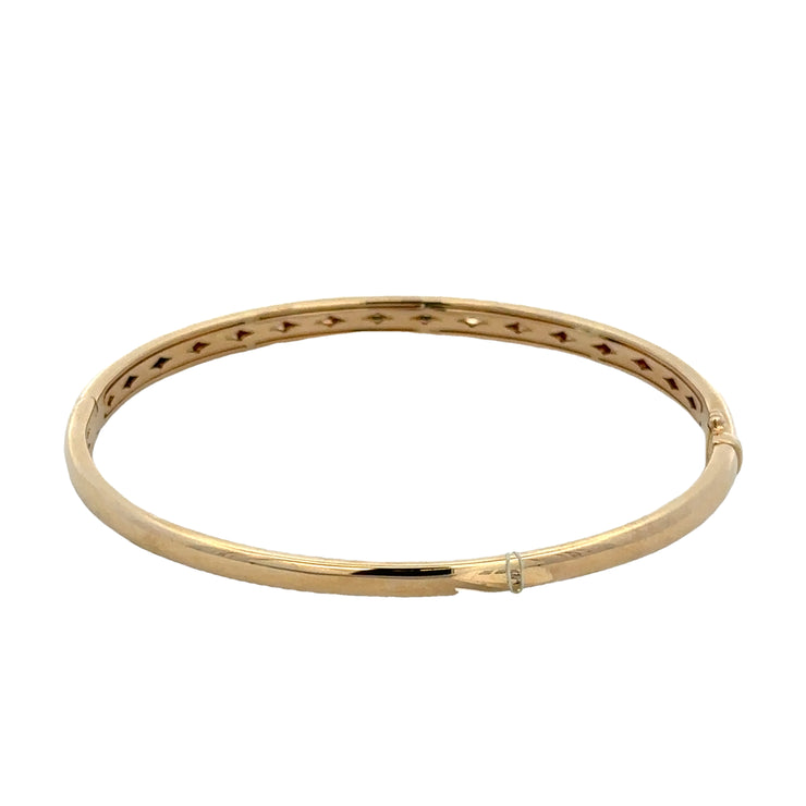 Diamond Bangle Bracelet in Yellow Gold