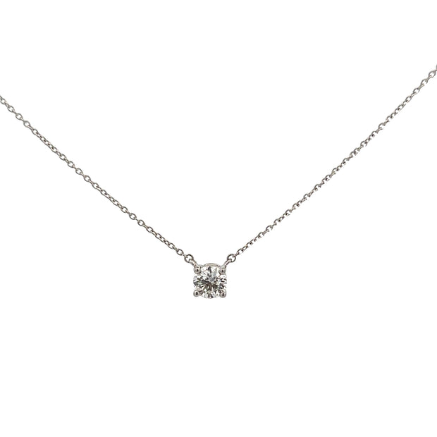 Estate Tiffany & Co. .70 ct. Diamond Solitaire Necklace in Platinum