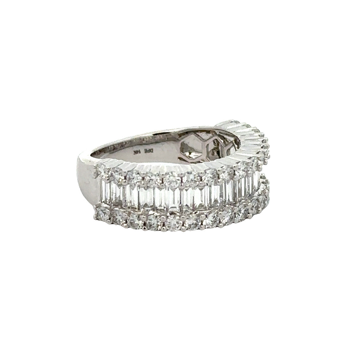 Baguette Cut Diamond Band in White Gold