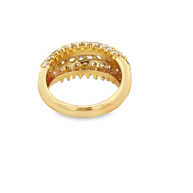 Diamond Pave Ring in 18k Yellow Gold