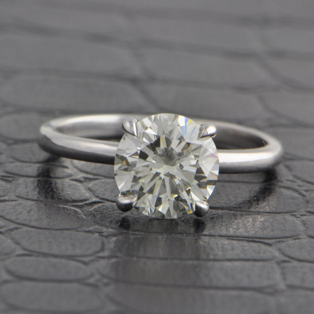 GIA 2.18 ct. Round Brilliant Cut Diamond Engagement Ring