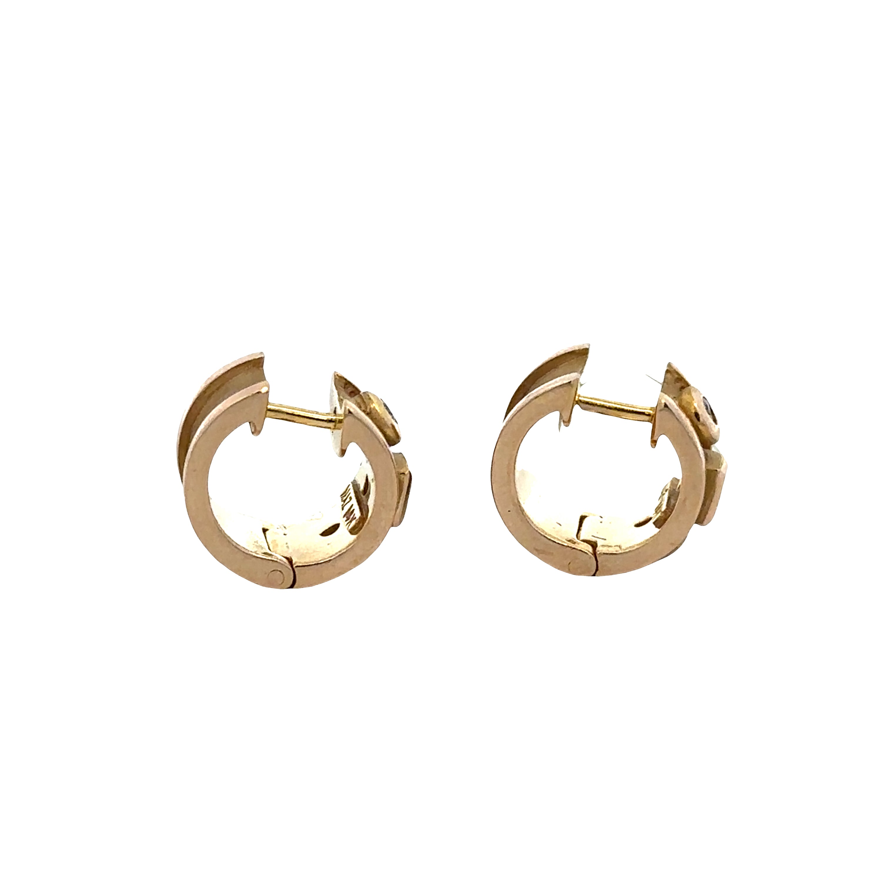 14k Yellow Gold Diamond Hoop Earrings – 0.22 CTW