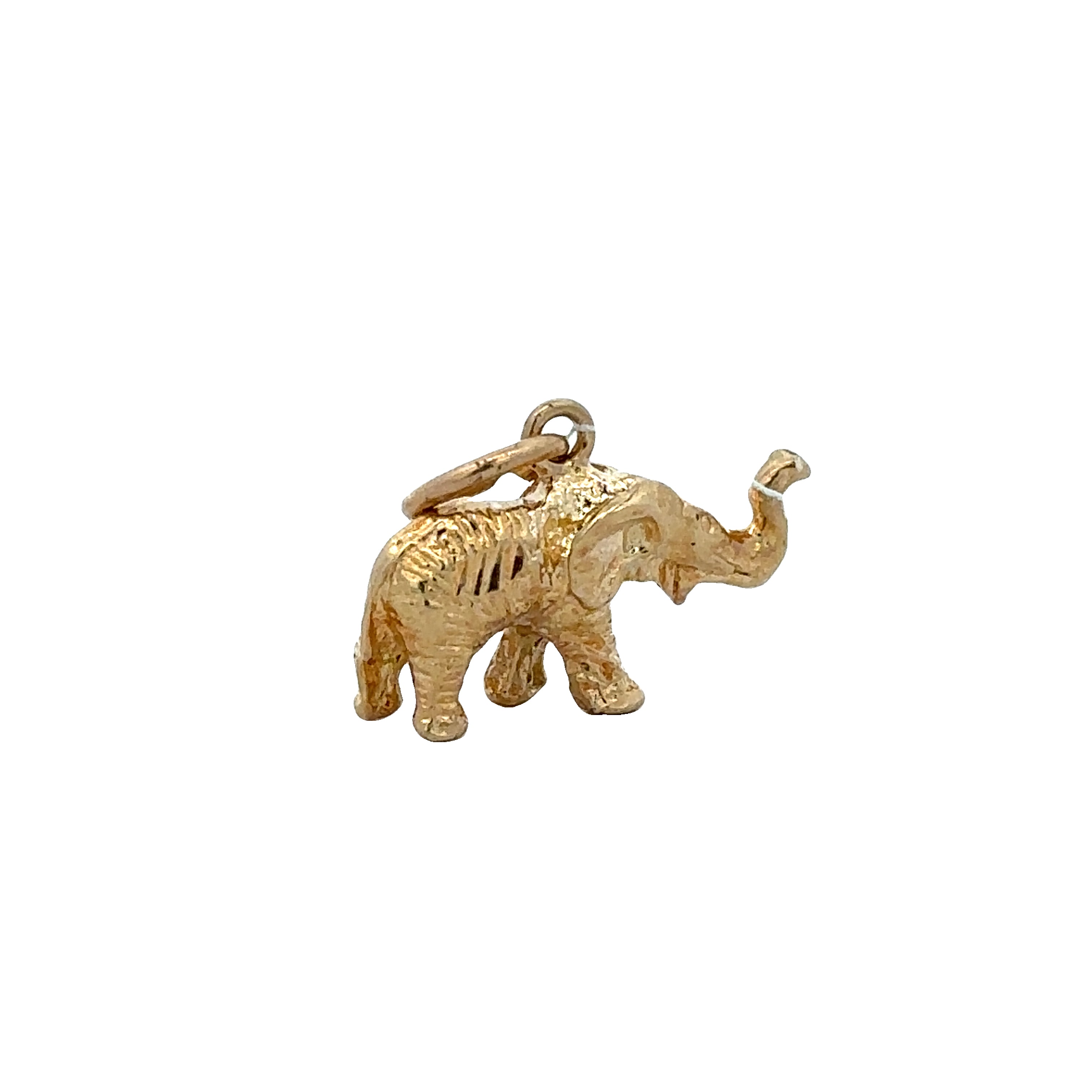 Vintage Elephant Charm in Yellow Gold