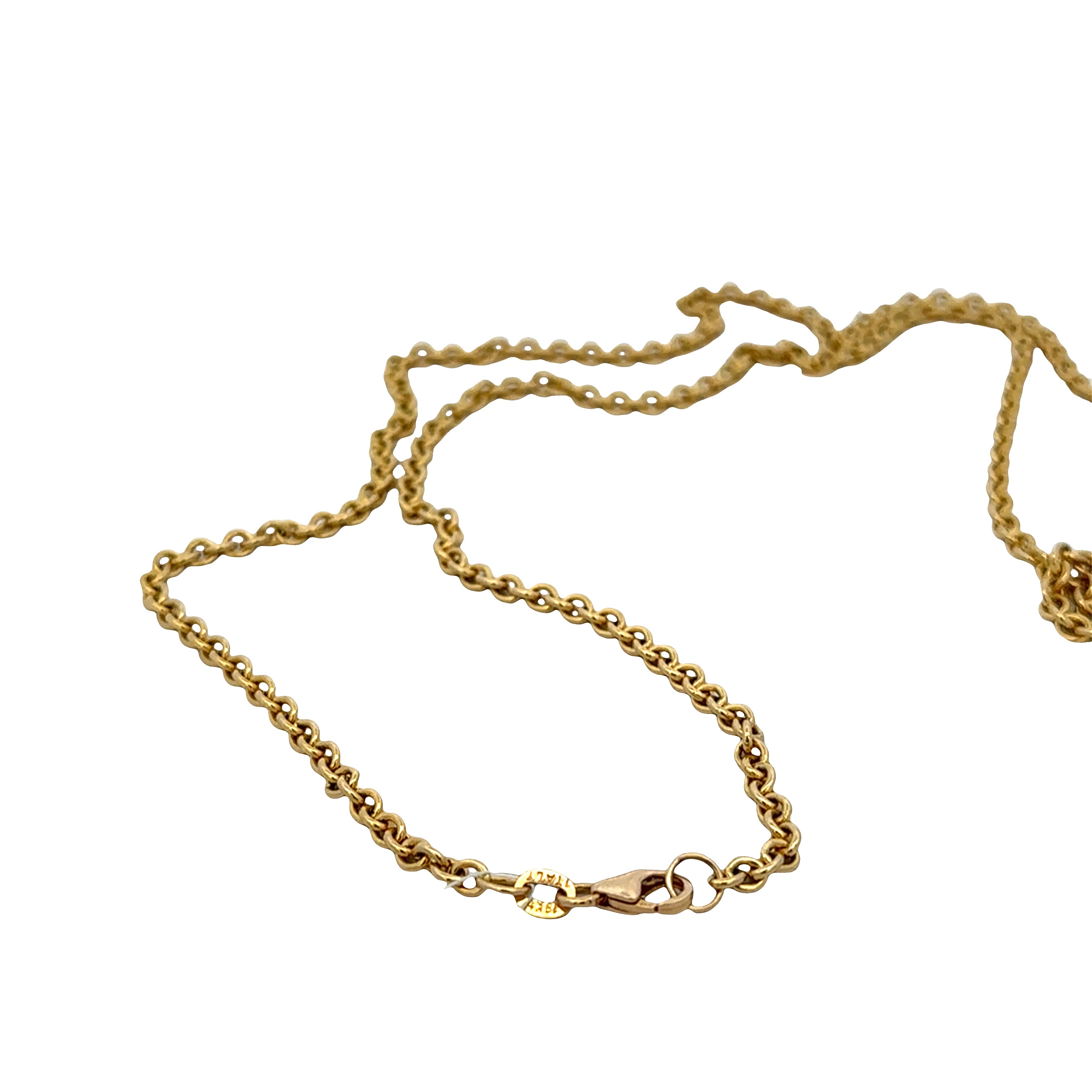18k Yellow Gold Rolo Chain Necklace – 24" Long