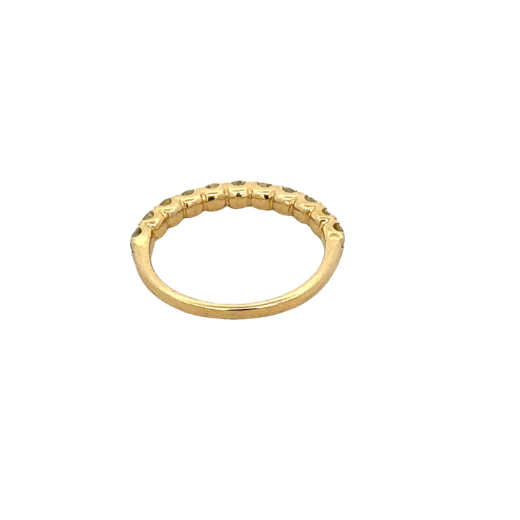 Light Yellow Diamond Band in 18k Yellow Gold